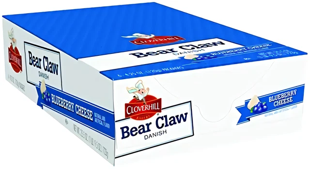 Cloverhill Ours Griffes,Myrtille Fromage,Individuellement Emballé, Pack De 12