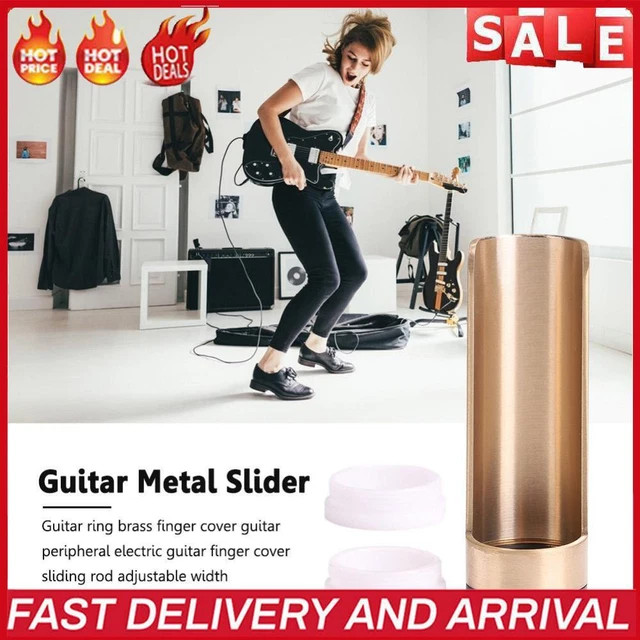 Metal Guitar Slide Bar Finger Sleeve Smooth Slides for Ukulele String Instrument