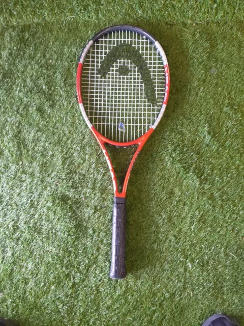 Head Radical Liquidmetal Mid Plus orange Tennis Racquet 4 3/8” Grip + Overwrap