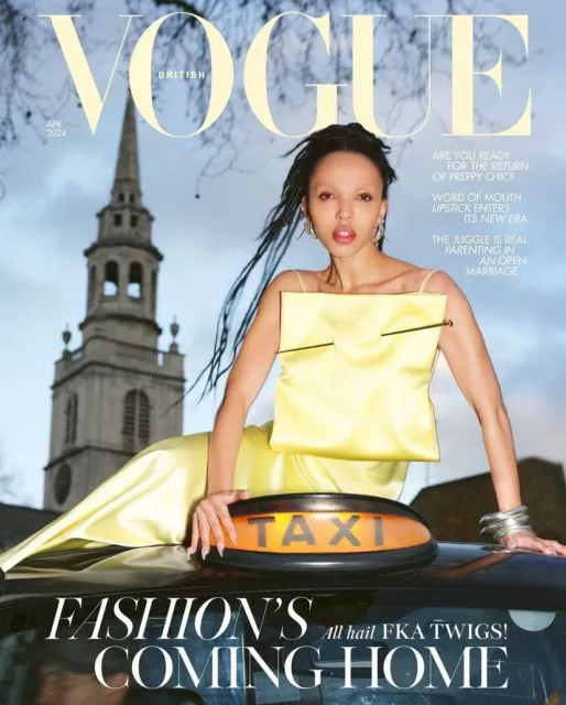 BRITISH Vogue Magazine April 2024 - FKA Twigs, Chioma Nnadi Head of Editor