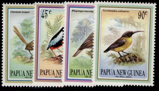 Papua New Guinea  SG683-686, 1993 small birds set, NH MINT.