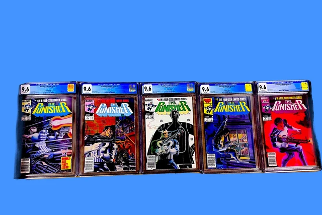 ALL NEWSSTAND Punisher Limited Series Complete Run 1-5 CGC 9.6 RARE LOT