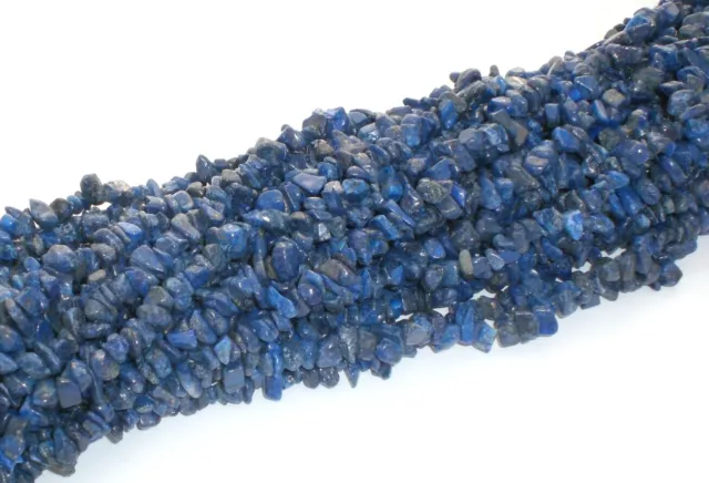 Lapis Lazuli Edelstein Splitter Nuggets ~ 4-8mm 1 Strang Chips Perlen auffädeln