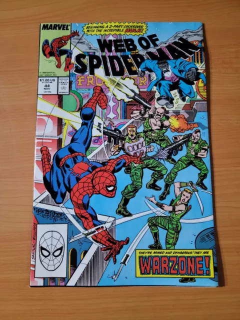 Web of Spider-Man #44 Direct Market Edition ~ NEAR MINT NM ~ 1988 Marvel Comics