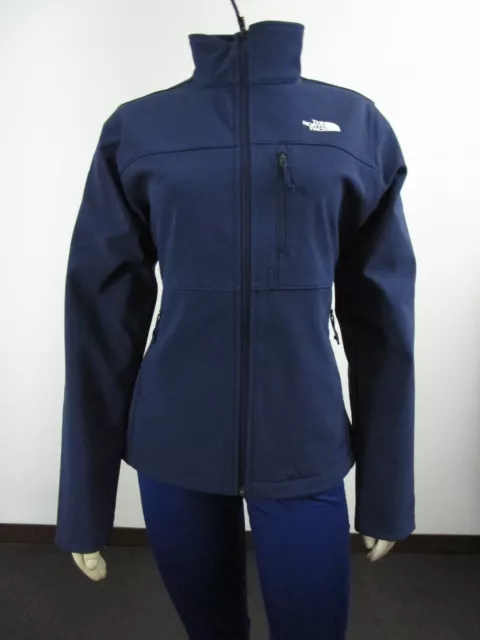 NWT Womens The North Face TNF Apex Bionic FZ Softshell Windwall Jacket - Navy