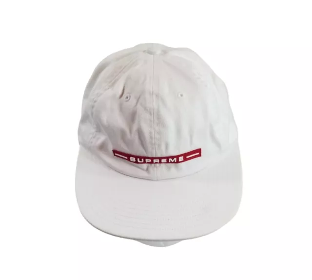 Supreme Stepped Arc Logo 6-Panel Hat Cap Made in USA Black