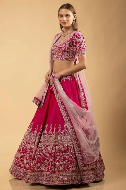 Traditional Indian Designer Lehenga Wedding Choli Party Wear Design For Women