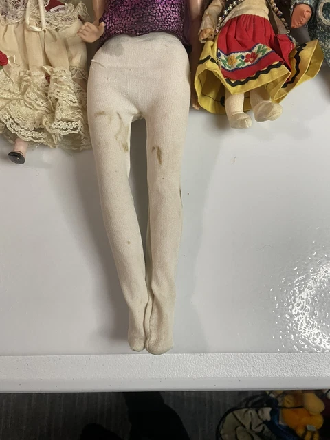 Vintage Doll Lot Porcelain Plastic Bisque Cloth Mystery Scary Dolls Glass Eyes 5