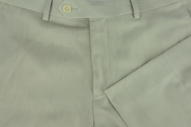 Ralph Lauren Men's Beige Scratch Gabardine Flat Front Dress Pants 32 x 30 -
