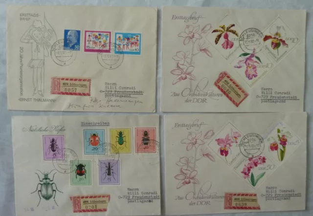 DDR , Konvolut aus 1968 FDCs mit ET-Tagesstempel