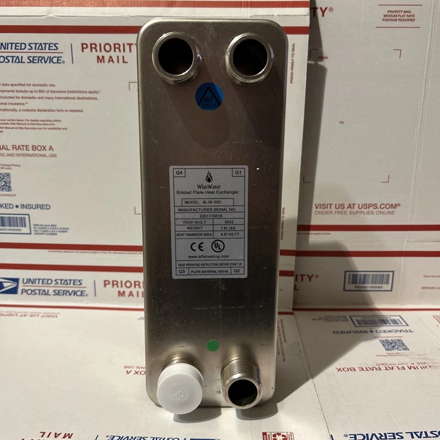 Wise Water Brazed Plate Heat Exchanger # BL26-30D UNTESTED