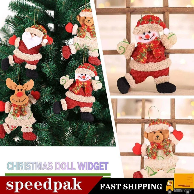 4 Style Christmas Hanging Ornaments Santa Claus Snowman Xmas Tree Decors K4Z2 T7