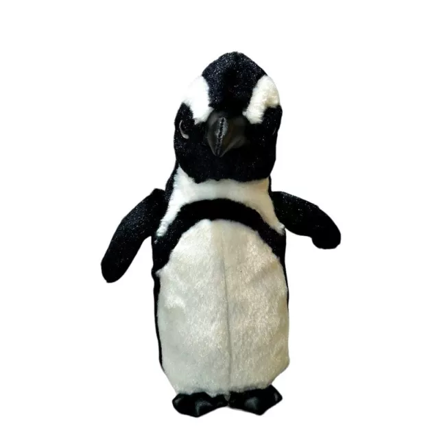 Aurora Realistic African Black Footed Penguin Soft Stuffed Plush Animal 8 Inch