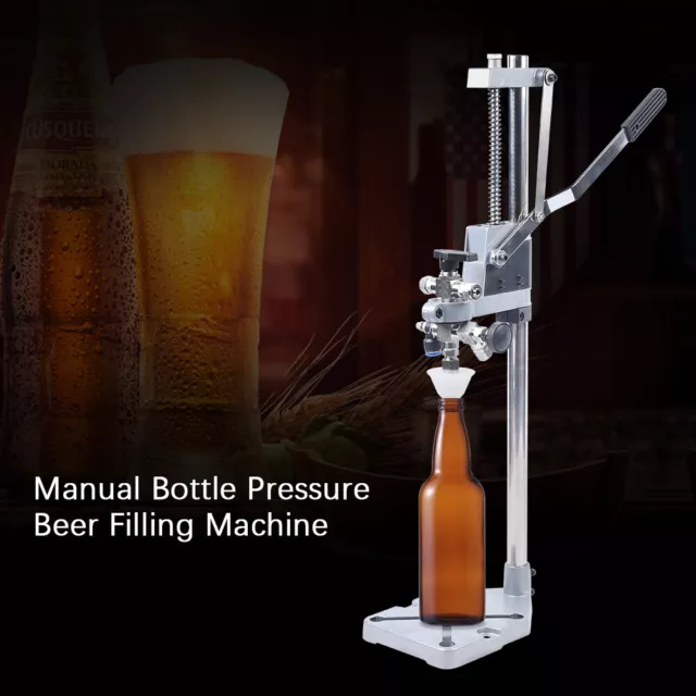 Manual Bottle Pressure Beer Filling Machine Beer Liquid Filler Stainless Steel
