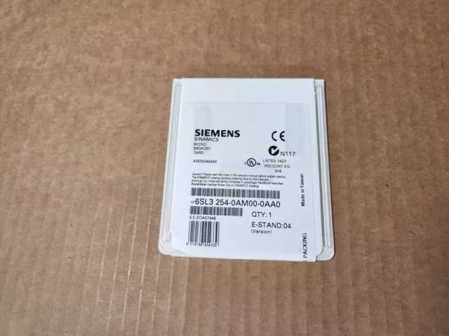 NEW (Sealed) Siemens 6SL3 254-0AM00-0AA0 Sinamics Micro Memory Card