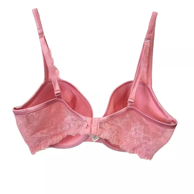VICTORIA’S SECRET ANGELS Bra Light Pink Lace & Sequins Padded 34 DD $22 ...