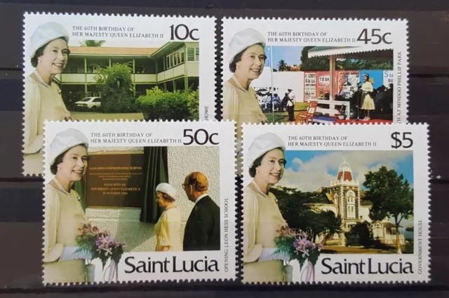 St Lucia 1986 Queens 60th Birthday Superb Unmounted Mint As Picture.  (B7)