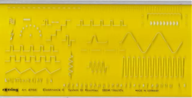 Zeichenschablone Rotring 8766 Elektronik Ii System Dr. Röschlau