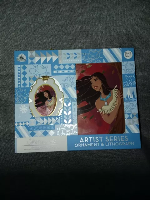 Disney * Pocahontas Sketchbook *Artist Series Ornament & Lithograph Le  3,700!