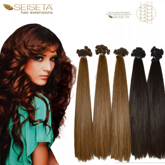 Hair Extensions SEISETA 25 ciocche con cheratina capelli veri umani Remy 2002vn