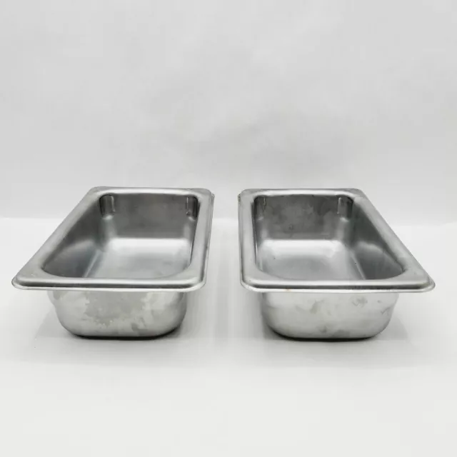 Lot of 2 Stainless Steel Steam Table Pan NSF ABC Prestige Made In USA