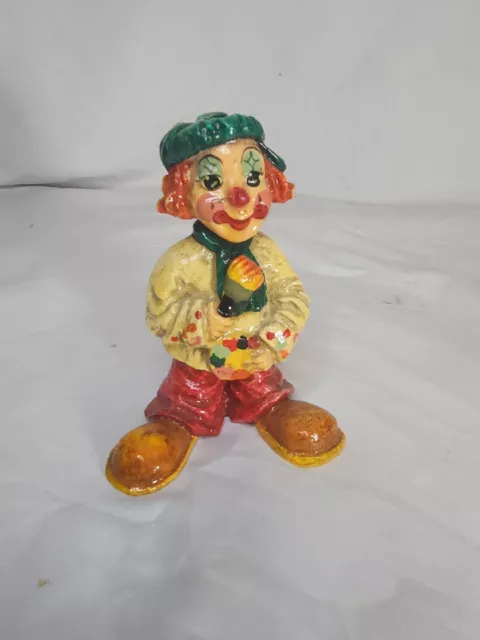 Vintage Alvarez Mexico Paper Mache Clown Signed  B-11 1970’s 2