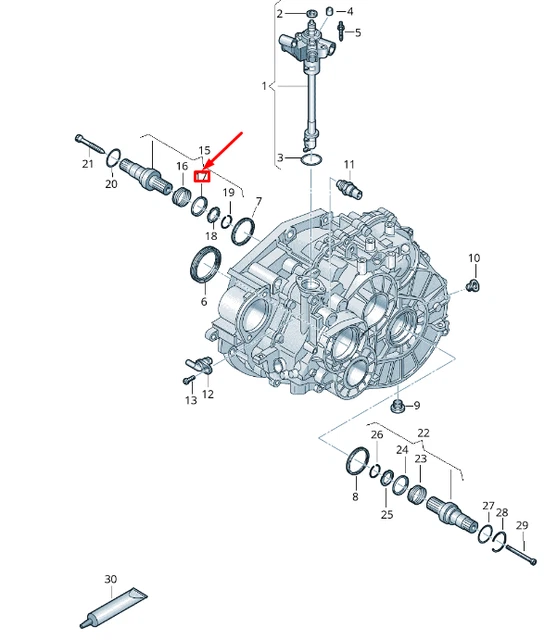 VW TRANSPORTER VI T6 Gearbox Stub Shaft Thrust Washer 0A5409378 NEW