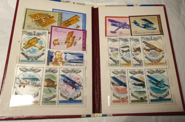 superb album collection new stamps USSR Aviation 1970s