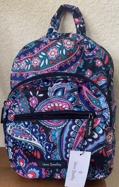 NWT Vera Bradley Lighten Up Essential Compact Backpack Haymarket Paisley SMALL