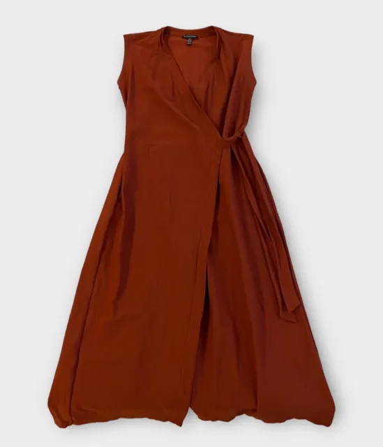Eileen Fisher Womens Jumpsuit Size PP (XS Petite) Wrap Drape Front Wide Leg Crop