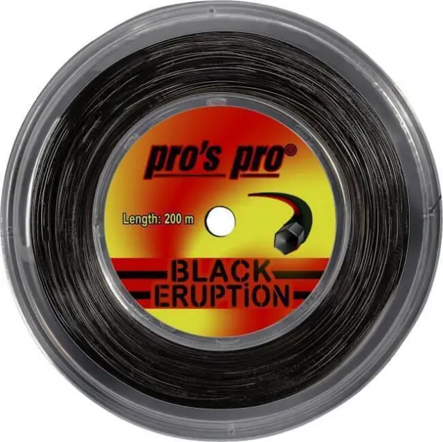 Pros Pro Tennissaite BLACK ERUPTION 1.30 -  200 m schwarz Tennisschläger-Saite