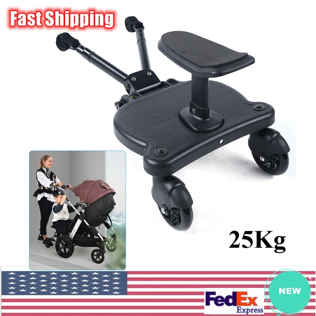 Kids Buggy Board with Seat Stroller Pedal Adapter Baby Carriage Connector 25Kg
