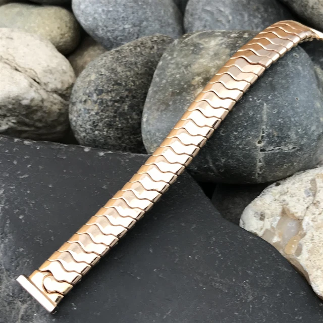 1940s Rose Gold Filled Kreisler Stalwart 5/8" nos Vintage Watch Band