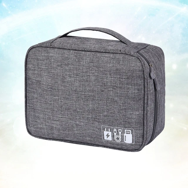 Sac De Rangement Câbles 3 Couches Noir - Organisateur étanche Pour Chargeurs, Câbles Et Accessoires électroniques En Voyage