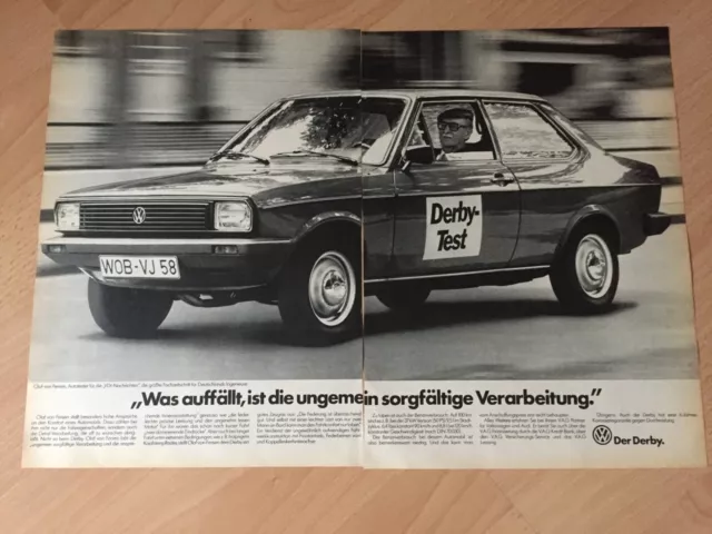 ORIG REKLAME WERBUNG 1980  VW Volkswagen Der Derby