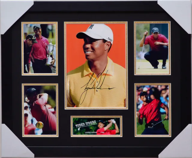 Tiger Woods Signed And Framed Memorabilia