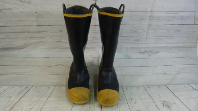Black Diamond Firebreaker Firefighter Rubber Black/Yellow Boots Size 11 Medium