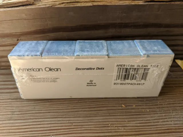 American Olean 318 Crystalline Cobalt  1 3/8" ceramic tile Dot pack of 40 pieces