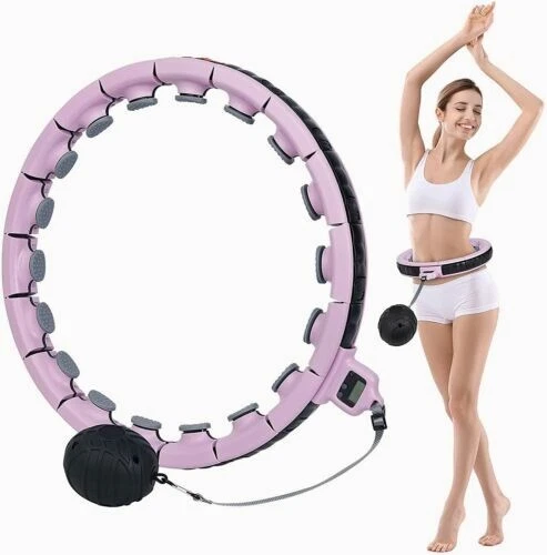 Weighted Hula Hoop,Weight Loss Exercisers,Portable Tape Measure Smart Hula Hoop
