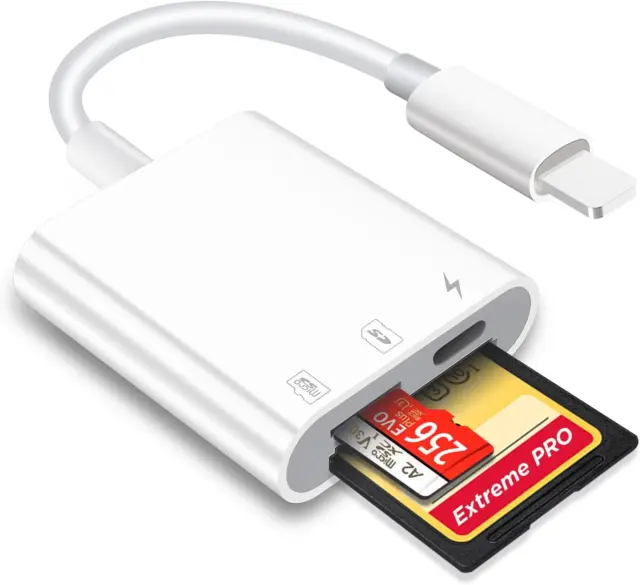 Lecteur De Carte SD MicroSD Plug and Play Adaptateur carte Mémoire Port Charge