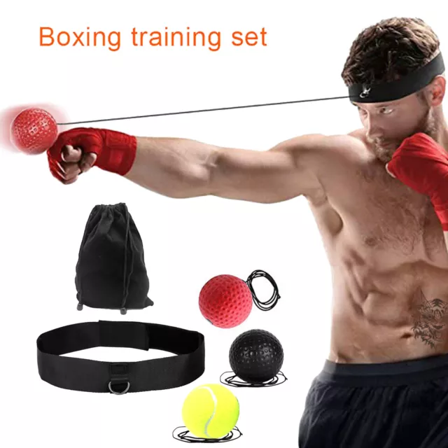 Boxing Punch Exercise Fight Training Ball Head Band Reflex Speed Speedball AUS