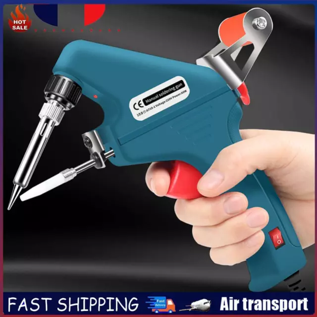 60W Heating Solder Gun 110V/220V Soldering Iron Gun Energy-Saving (US) FR