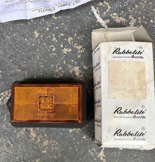 Rubbolite M851 851/03/04 LED Amber Side Marker Lamp – 12V 24V, Made In UK