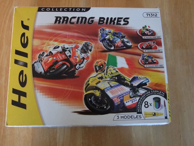 HELLER MOTO GP Bikes Maßstab 1:24 - 3er Set Kunststoff Modellbausätze