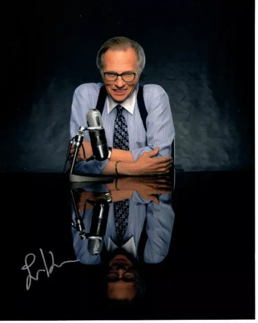 LARRY KING Signed 8x10 Photo w/ Hologram COA