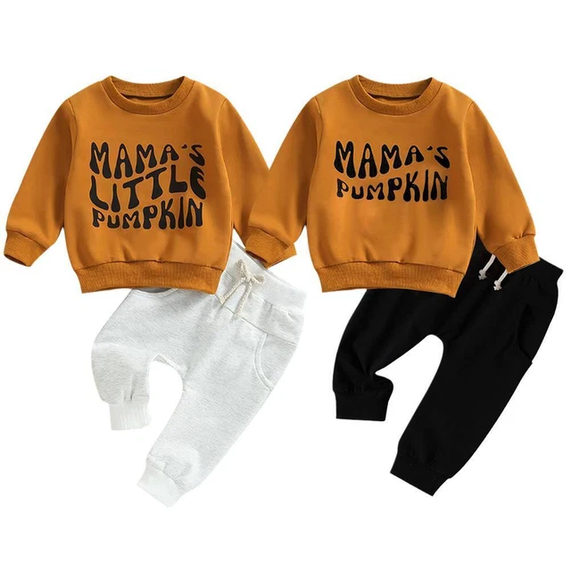 Felpa Halloween bambino bambino bambino bambino manica lunga stampa lettera nuova E9Z4