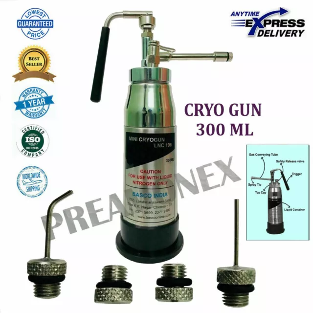 Brand New 300ML Mini Cryo Can Liquid Nitrogen Cryo System with 4 Spray tips