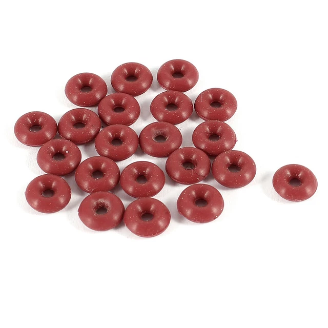 20 pc 7mm x 2,5mm o gomma tenuta tipo guarnizione ad anello passacavi Rosso