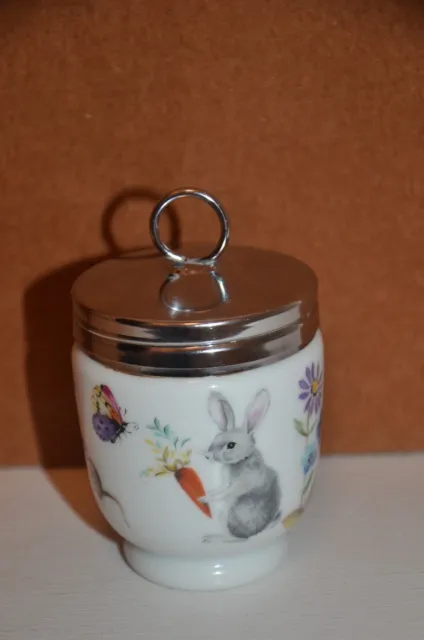 A Skippety Tale Royal Worcester Porcelain Jumbo Egg Coddler w animals & lid