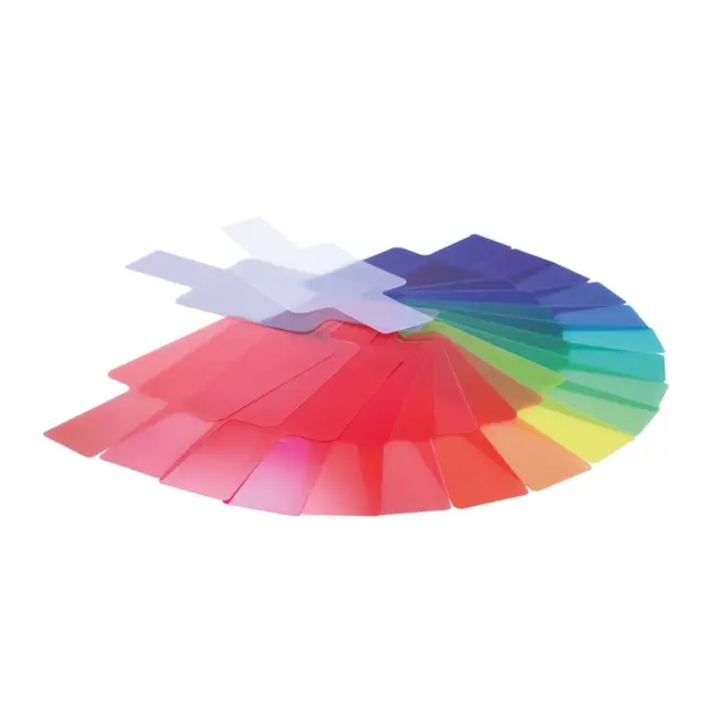 Farbfolien Filterfolie Set für Systemblitzgeräte, 20 Stück universal passend